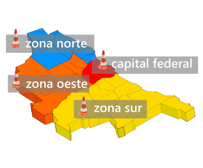 Mapa de autoescuelas en Buenos Aires